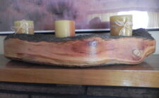 large candle holder/3 pillar candles