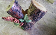 decorated split tealight holder