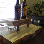 wood mini bar