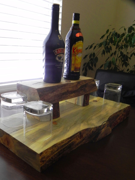 wood mini bar
