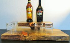 wood mini bar