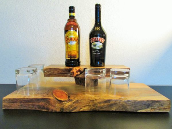 wood mini bar
